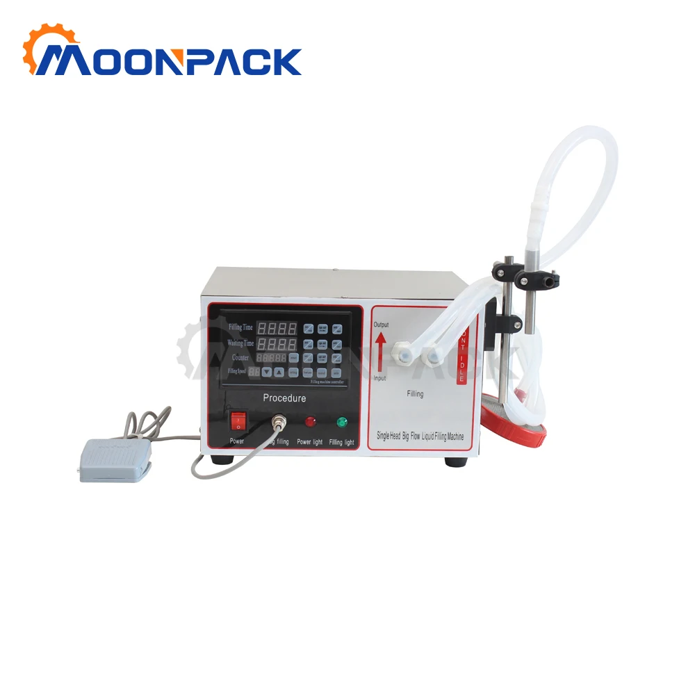 Moonpack GFK-1000 Single-head Desktop Oil Milk Perfume Liquid High Flow Filler Diaphragm Pump Digital Control Filling Machine