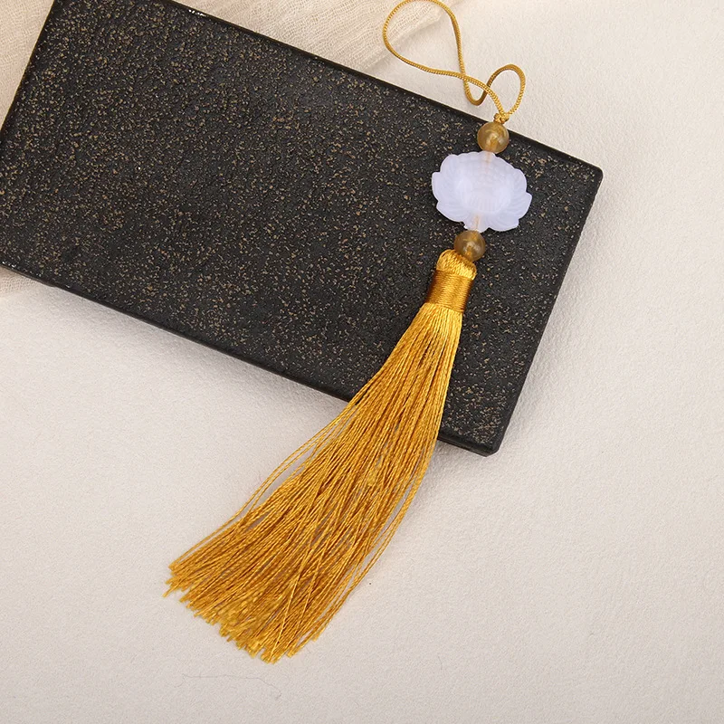 5pcs Tassels Crafts Silky Tassel Handmade Soft Mini Tassels With lotus accessorie for DIY Jewelry Making Bookmarks Crafts Decor