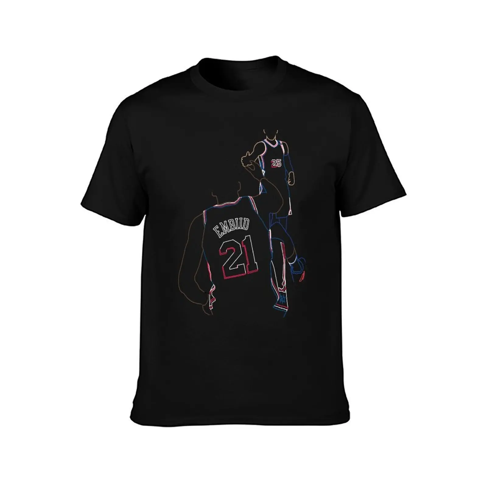 Ben Simmons Helps up Embiid Neon T-Shirt Summer Casual Cotton Tee Oversized Streetwear Tops Vintage Graphic Print