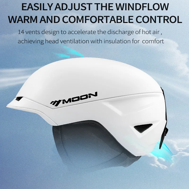 MOON-Impact Prevention Skiing Helmet for Outdoor Skiing Skateboard, Snowboard Safety Helmet, Female and Male