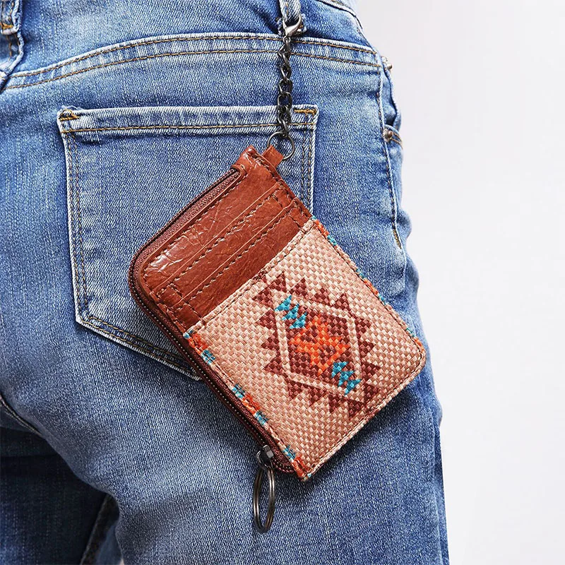 Bohemian Women\'s Handbag Tote Bag Aztec Vintage Embroidery Shoulder Purse Card Coin Wallet Ladies Cotton Linen Shopping Handbag