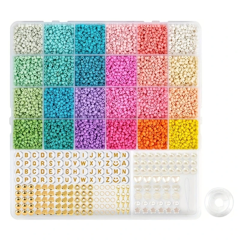 

1 Box Plastic Beads 3mm Loose Spacer Beads with Hole for DIYs Craft Bracelet Necklace Jewelry Making Children Material