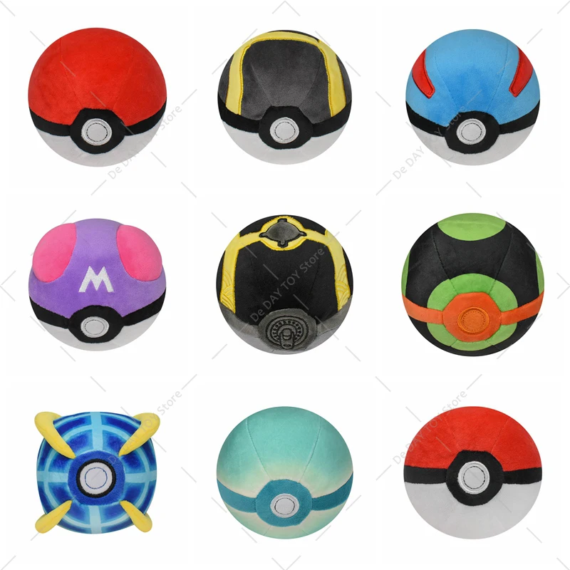 

12cm TAKARA TOMY Pokemon Poke Ball Pokeball Plush Cartoon Soft Stuffed Toys Gifts