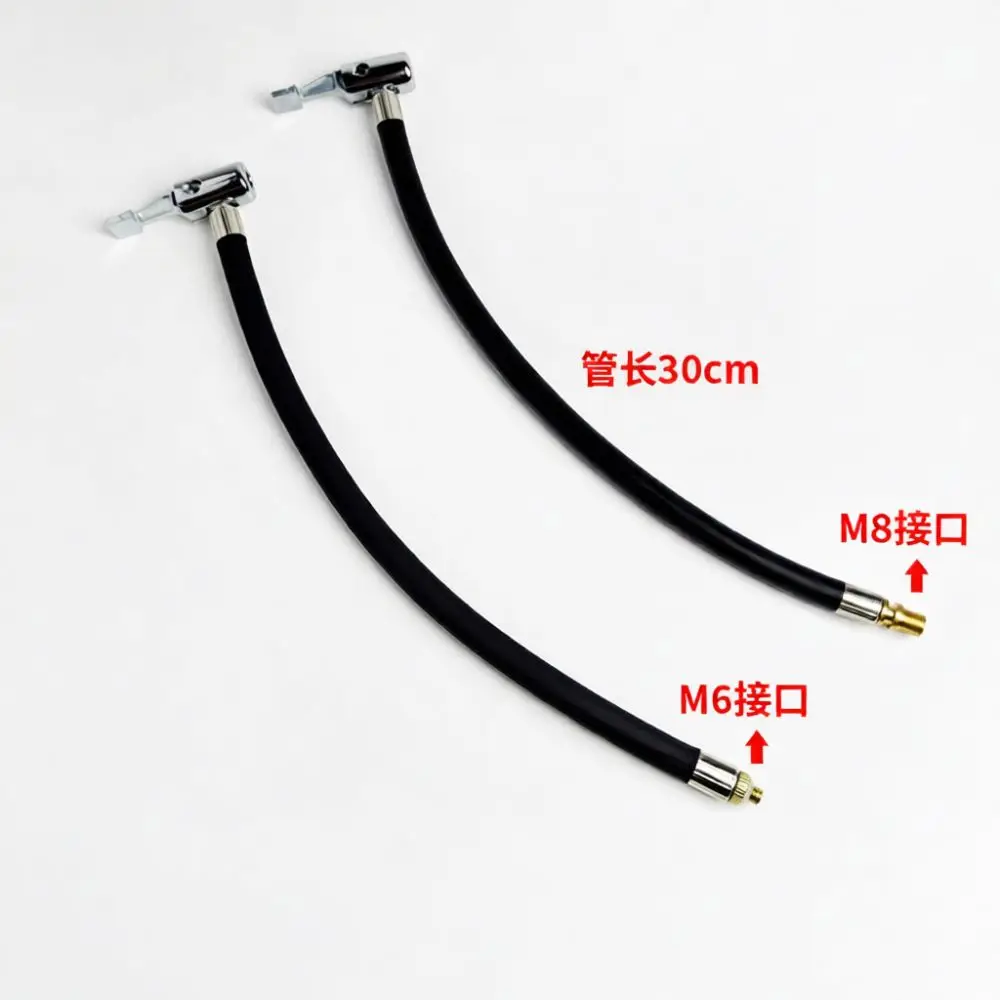 Portable Air Pump Extension Hose M6 Threaded Adapter M8 Rubber Tube For Car Tire Motorcycle Bicycle Inflator Connection