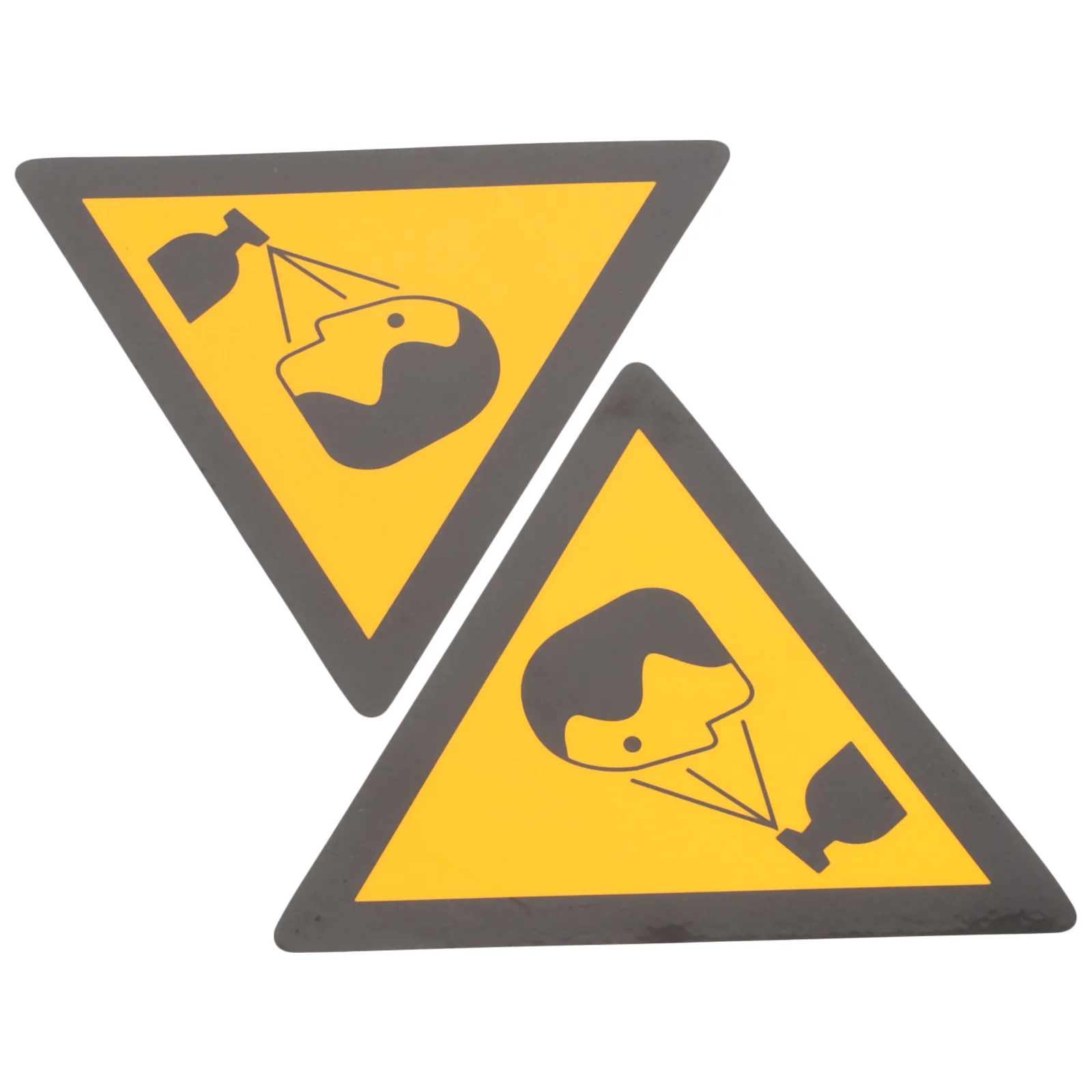 2Pcs Sticky Splashing Sign Triangle Caution Sticker Durable Fade-Resistant for Laboratories Equipment Long-Lasting Use Effective