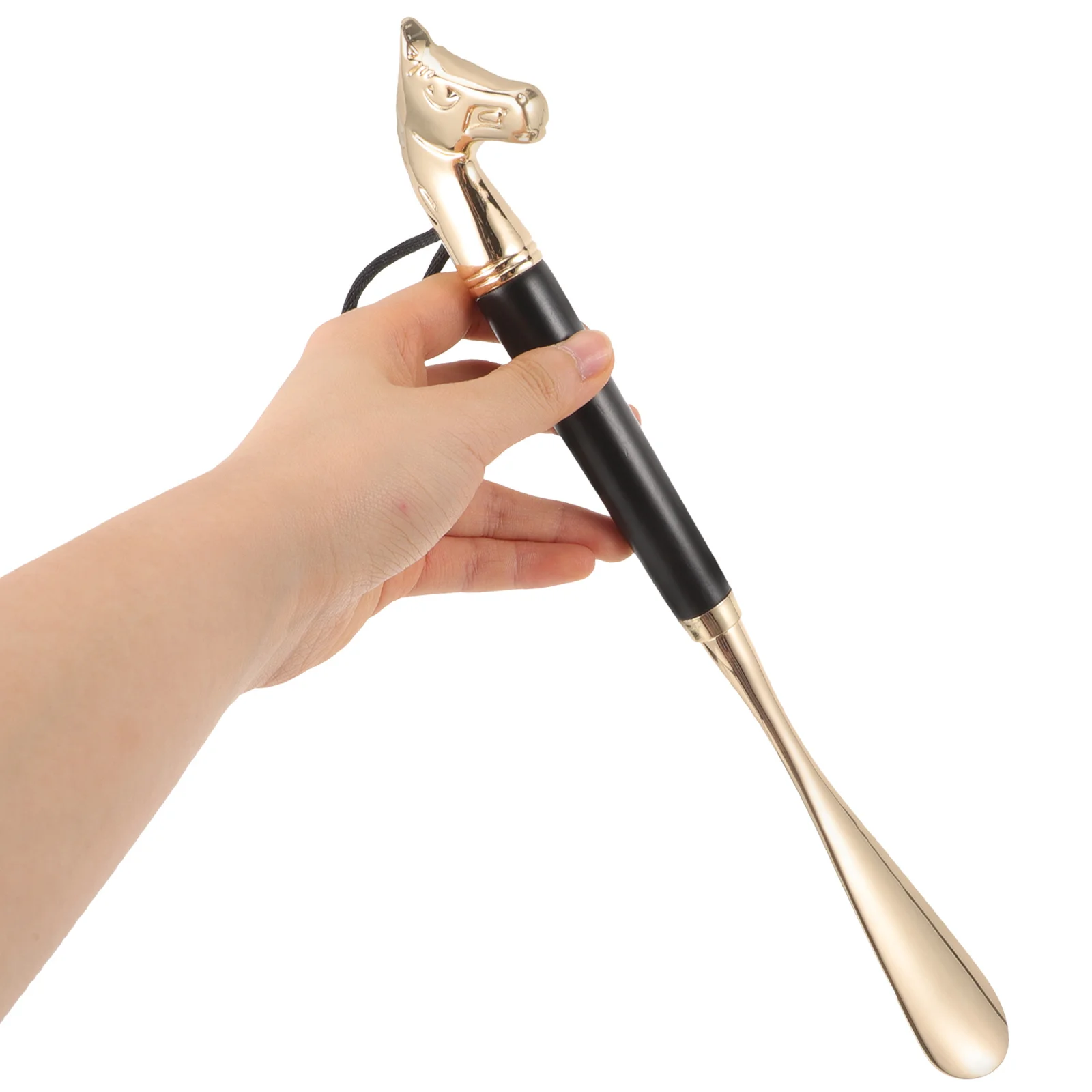 

Long Handle Shoe Horn Premium Wood Copper Smooth Edgeless Design For Easy Wearing Household Travel Use Auxiliary Shoe