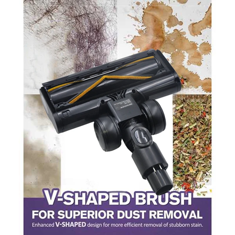 Hardwood Floor Brush Attachment for R10 R20 R30 T20 T20pro T30 Vacuum Cleaner with LED Dust Optical Detection-A07G