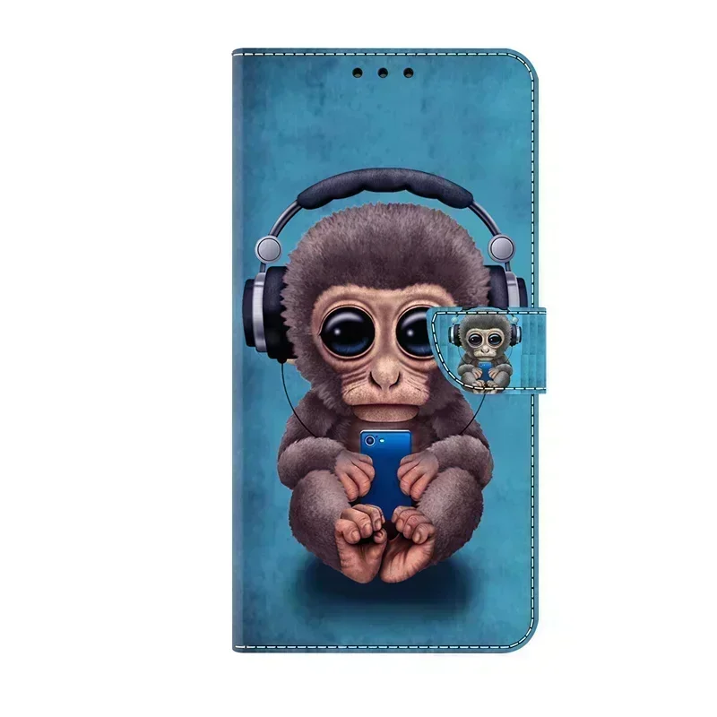 Phone Case For Oppo A74 A54 5G Wallet Case For Oppo A 74 A 54 Case Oppo A73 A93 A33 A53 A53s Painted Cases Luxury Leather Cover