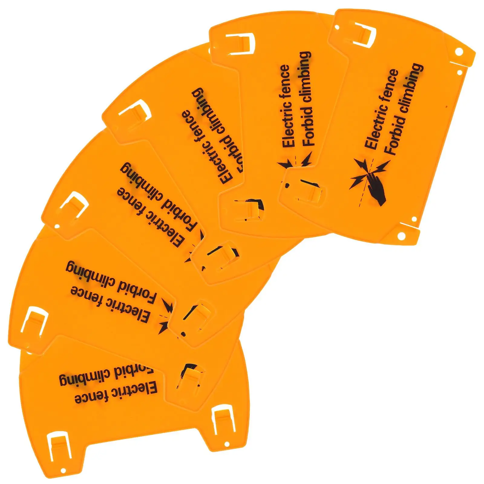 

6 Pcs Electronic Fence Warning Sign Signs Industrial to Climb Miniature for Electric Yellow