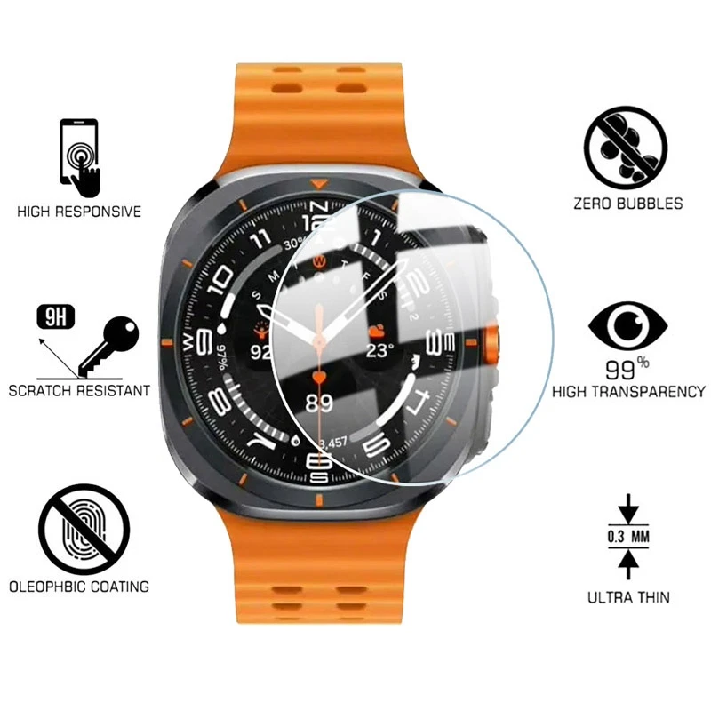 Tempered Glass Anti-Scratch Watch For Samsung Galaxy Watch 7 Ultra 47mm SmartWatch Screen Protector Film For Watch7 FE 40mm 44mm