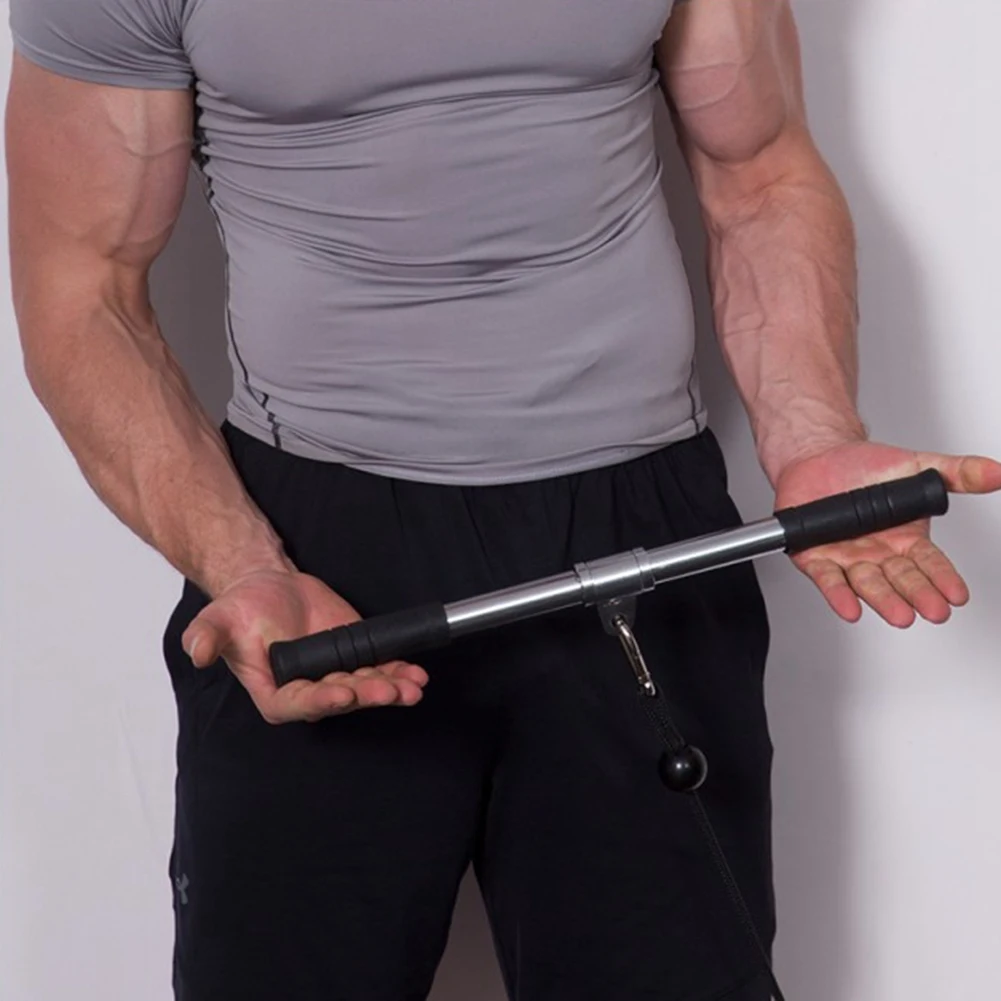 Barra dritta rotante per palestra con barra per tirare verso il basso per accessori per macchine via cavo, allenamento a remi, bicipiti, attrezzatura per allenamento in palestra a casa