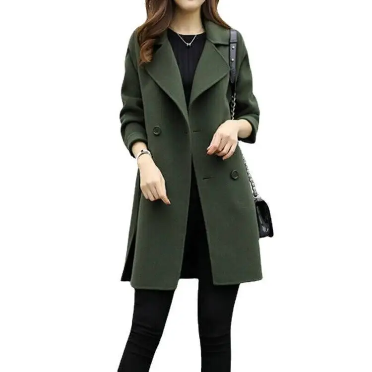 سترة نسائية عصرية غير رسمية للخريف والشتاء، سطح لامع، أكمام طويلة، طول قصير جداً، نحيفة، بدون علامة تجارية، صناعة صينية