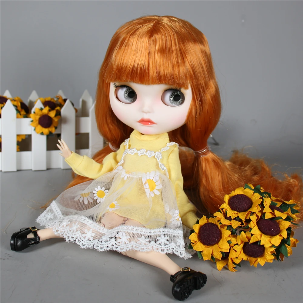 ICY DBS Blyth Doll Ginger Hair Fair Skin Matte Face 30cm BJD Doll Including Clothes Shoes Girl Festival Gift Birthday Gift