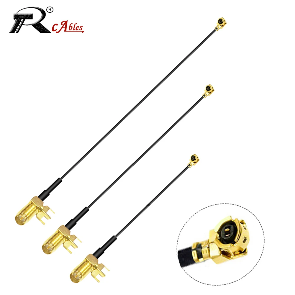 

RG 1.13MM 0.81mm Cable SMA Female Panel Mount to u.FL MHF4 Female Jack WIFI Antenna RF Coaxial Pigtail Extension Cable