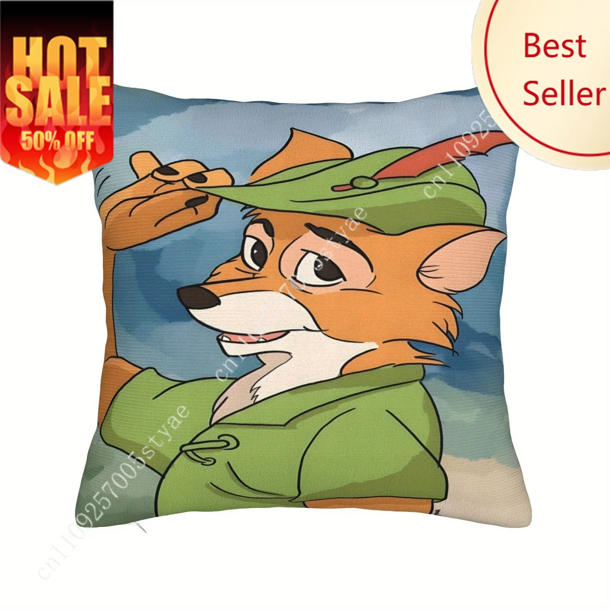 

Robin Hood Pillowcase Disney Cartoon Pillow case Soft Sofa Bed Decoration Child Holiday Party Boy Girl Gifts Custom Pillow Cover