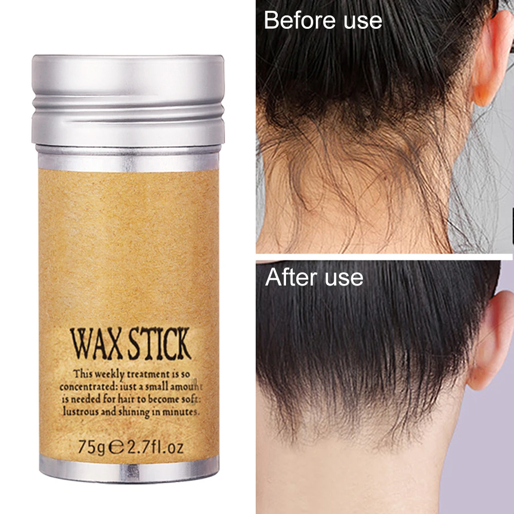 

75g Hair Wax Finishing Cream Professional Styling Stick Not Greasy Rapid Short Pomades Non-Greasy Oil Beauty Health Maquiagem