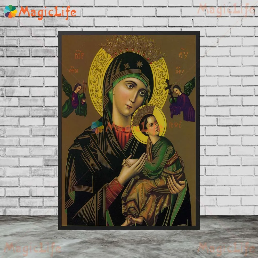 CATHOLIC HEART JESUS HAIL HOLY QUEEN JESUS CHILDREN Wall Art Canvas Painting Wall Pictures For Living Room Home Decor Unframed