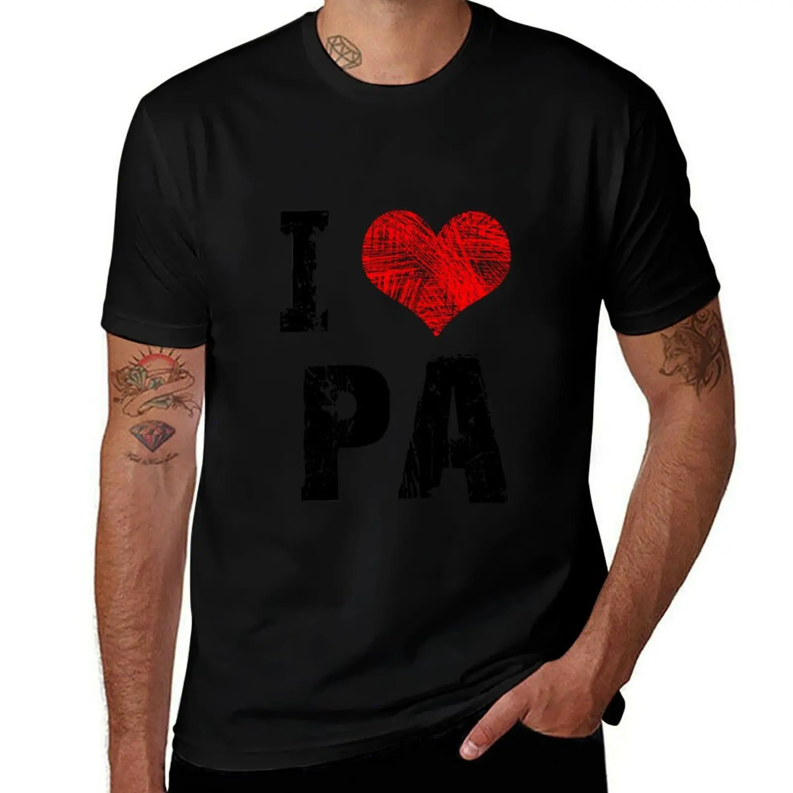 

I Love Pa T-Shirt Casual Light Summer Short Sleeve Top