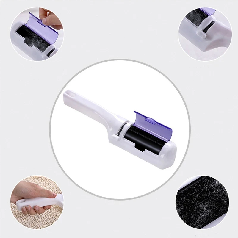 Pet Hair Remover Roller Removing Dog Cat Hair From Furniture Self-cleaning Lint Pet Hair Remover One Hand Operate