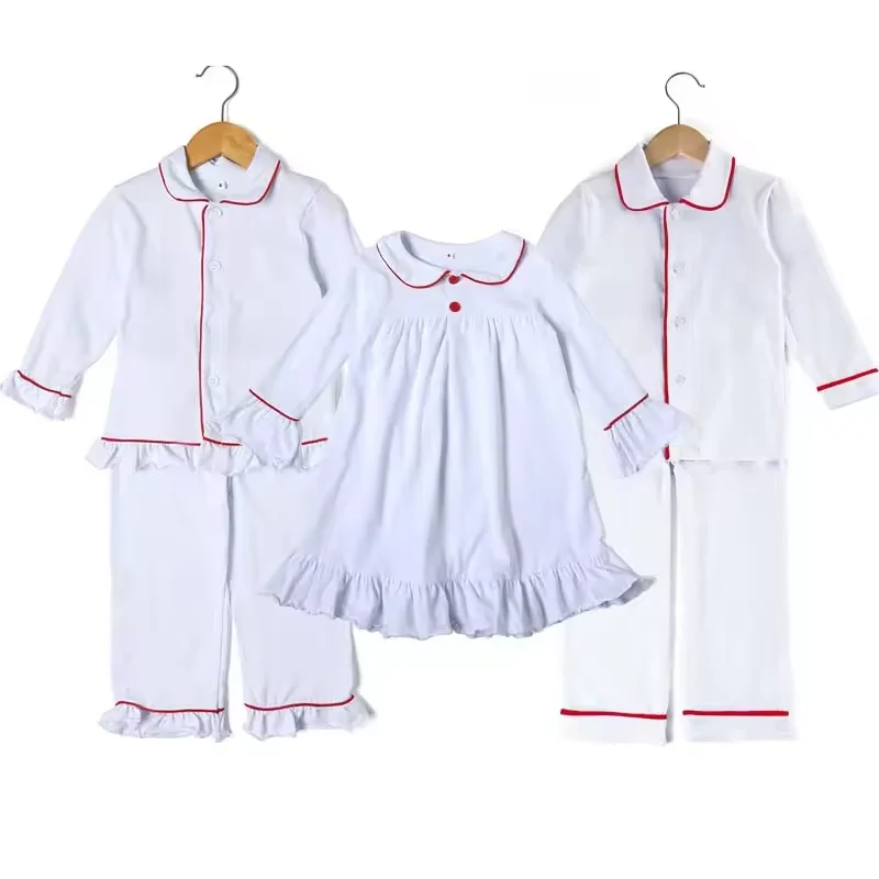 Mudbala-Pyjama de Noël classique pour tout-petits, tenues assorties pour la famille des frères et sœurs, ensemble de pyjamas rouges pour enfants, garçons et filles