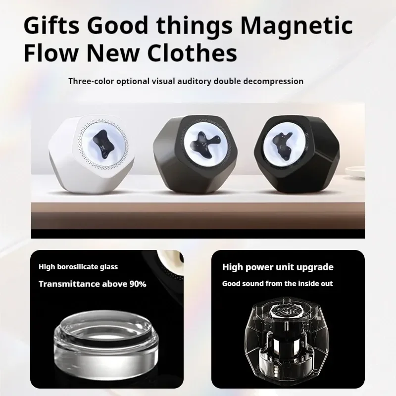 Frekvens New Pro Magnetic Fluid Bluetooth Speaker Interaction Ultra Low Frequency Rhythm Magnetic Fluid Creative Gift Sound Box