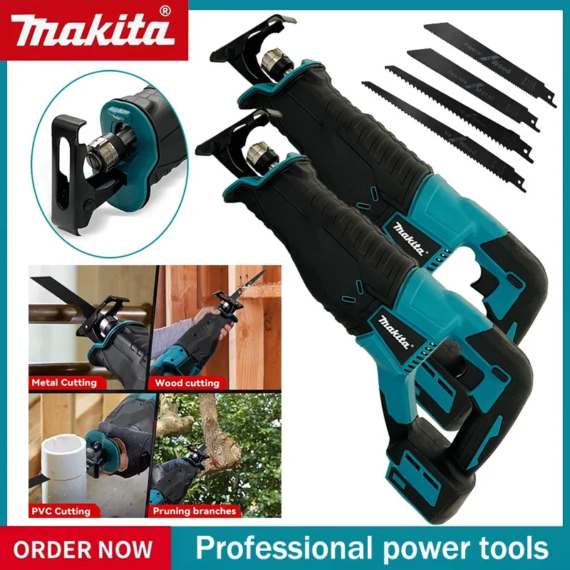 Makita Cordless Electric Reciprocating Saw Brushless Rechargeable Wood Metal Cutting Saw Portable Saw Power Tool for 18V