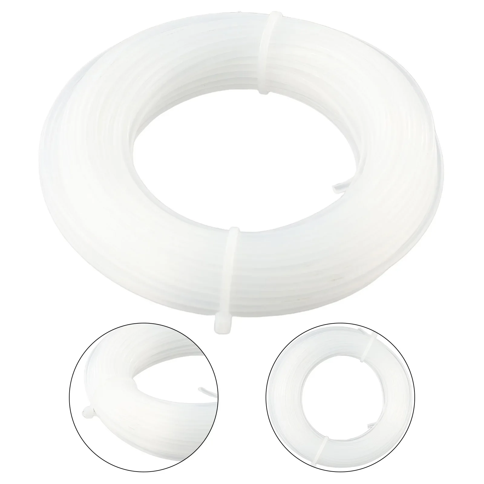 Garden Lawn Trimmer Line 20M Length 1.6mm/2.0mm Spare Nylon Line Trimmer Mowing Line White Replacement String Trimmer Parts