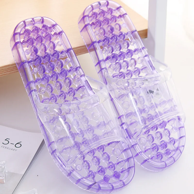 

Небрендовые массажные тапочки для душа с пластиковыми отверстиями и массажными шариками для женщин и мужчин, для использования в ванной комнате, дома, в любое время года.