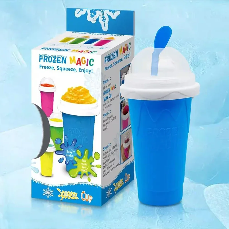 Schnell gefrorener Slushy Maker Cup, große Kapazität, Slushy Cup für selbstgemachte Smoothies, Saft, Eis, Sommer-Squeeze-Beker, Küchenwerkzeug