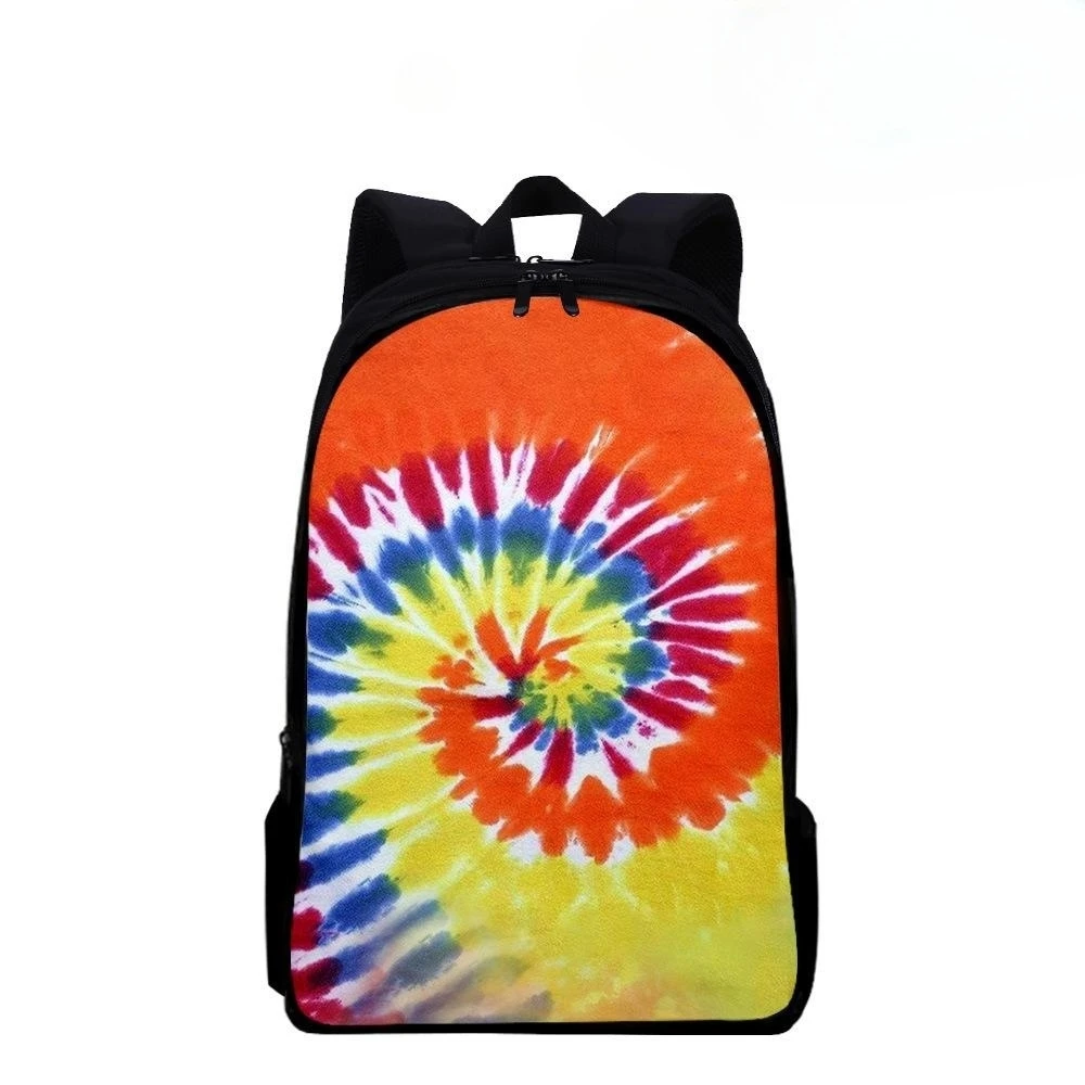 Tie Dyeing Elements Print School Bag Teenager Students Backpack Kid School Boy Girl Knapsack Infantil Children Book Bag 16 Inch