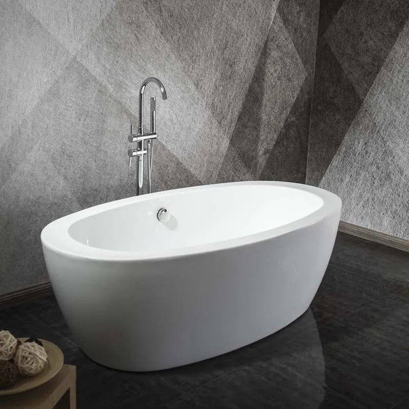 Akrylowa wanna wolnostojąca, bezszwowa, szerokoświatowa, owalna, do hoteli, inżynierii, SPA, wanna SPA