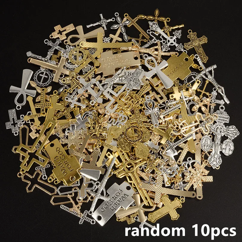 Different Metal Cross Pendants for DIY Jewellery Making