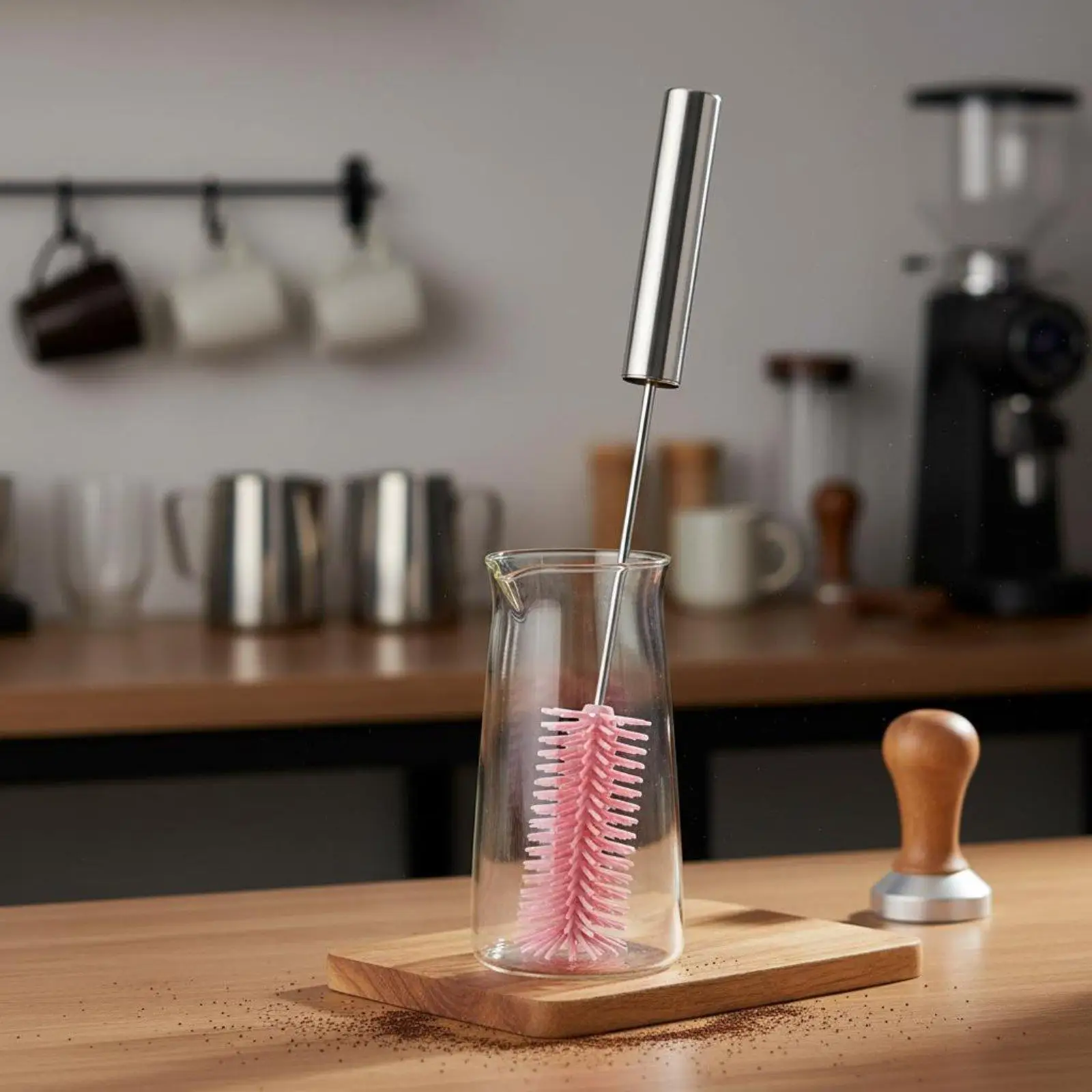Silicone bottle brush, semi-automatic bottle cleaner, versatile