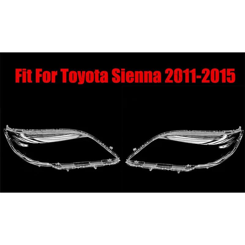 Q+ For Toyota Sienna 2011-2015 Left+Right Side Headlight Headlamp Clear Lens Cover