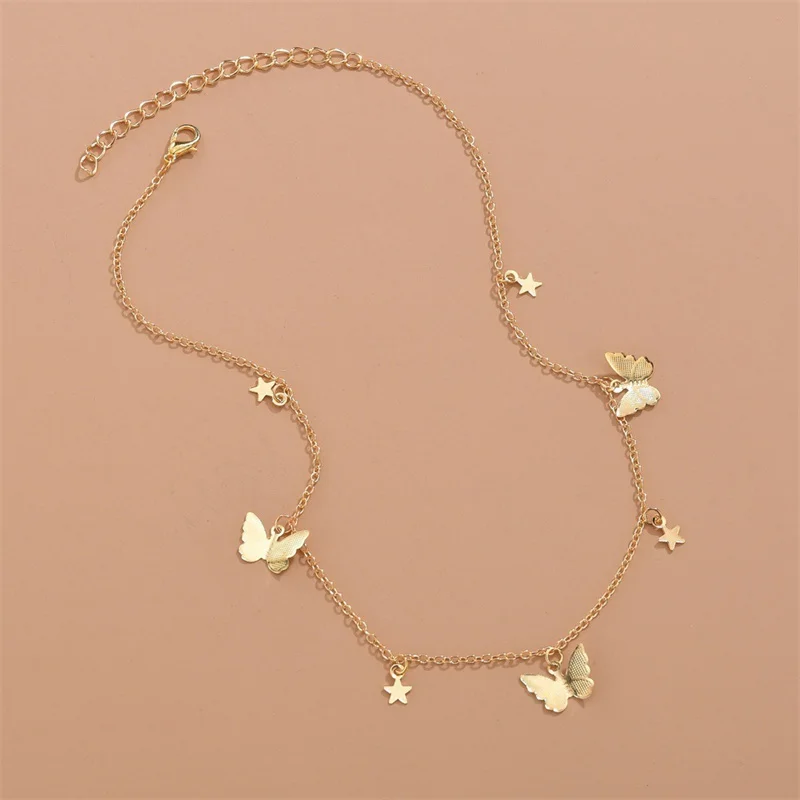 New Butterfly Pendants Neckalces for Women Short Chain Star Neckalce Sexy Neck Accessories Fashion Jewerly Gifts image 5