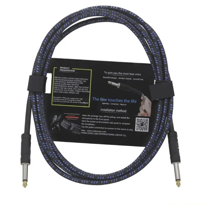 31BE 6.5mm Audios Guitar Cable for Studio Monitor Electric Guitar, Keyboard, Mixers