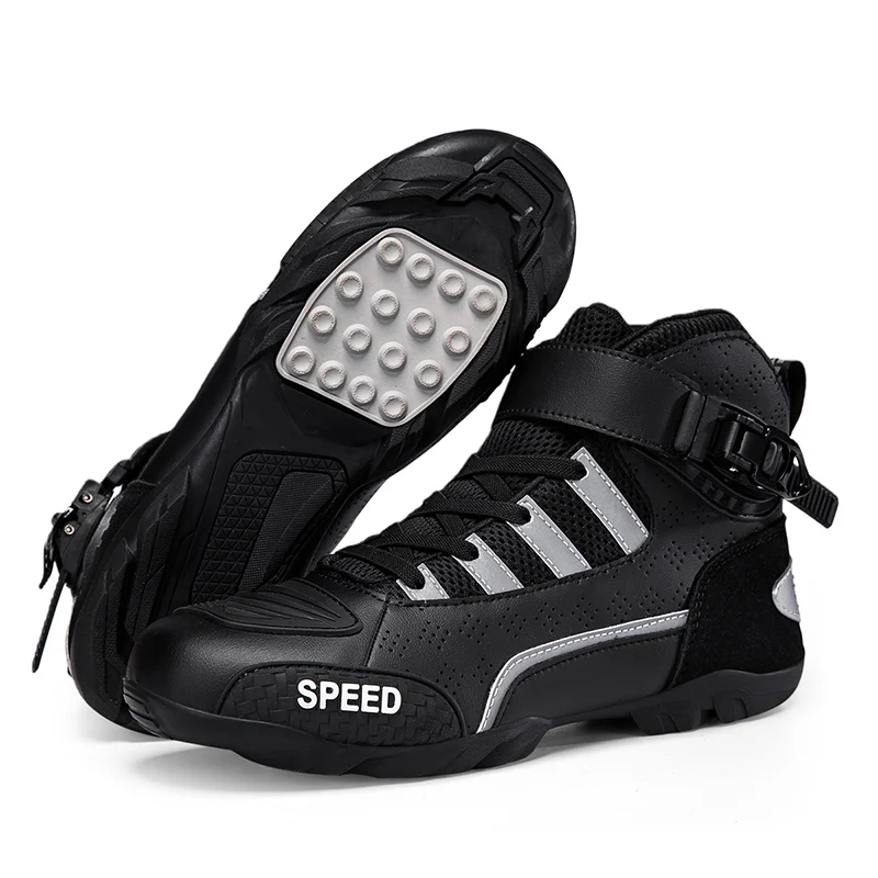 New Men's Professional Protective Riding Boots Motorcycles Casual Comfortable Four Season Outdoor Fashion Off-road Riding Shoes