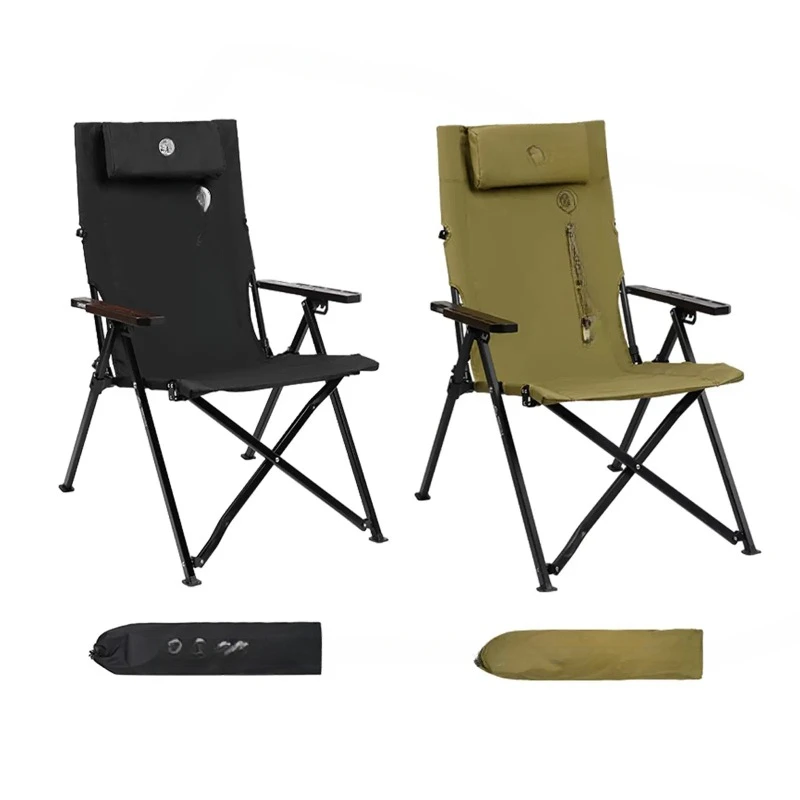 Camping Folding Chair Lightweight Compact Fishing Chair with Storage Bag Lounge Chair for Garden Travel Backyard Picnic BBQ