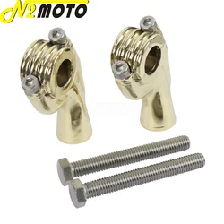 Solid Brass Motorcycles Old School Bent Finned 2-5/8