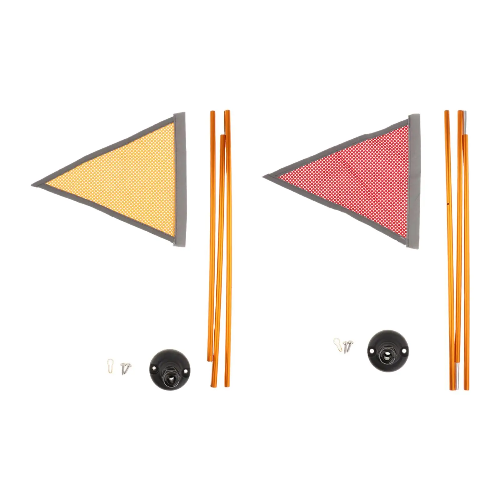 

Kayak Safe Flag Mount Kit Aluminum Alloy Reflective Visibility Flag Kit for Kayaks Canoes Boats Dinghies