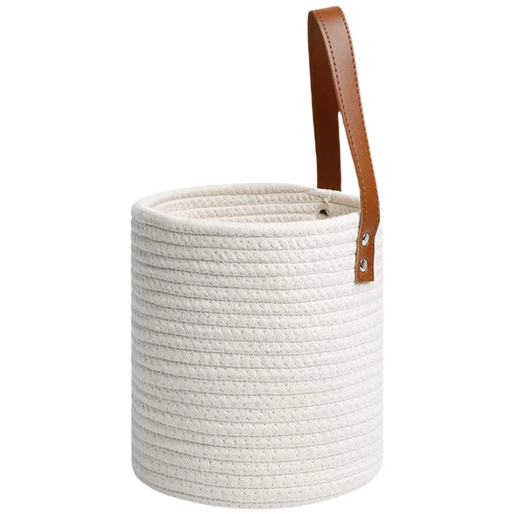 

Storage Basket Hanging Decor Small Rope Decorative Wall Organizer Cotton Baskets