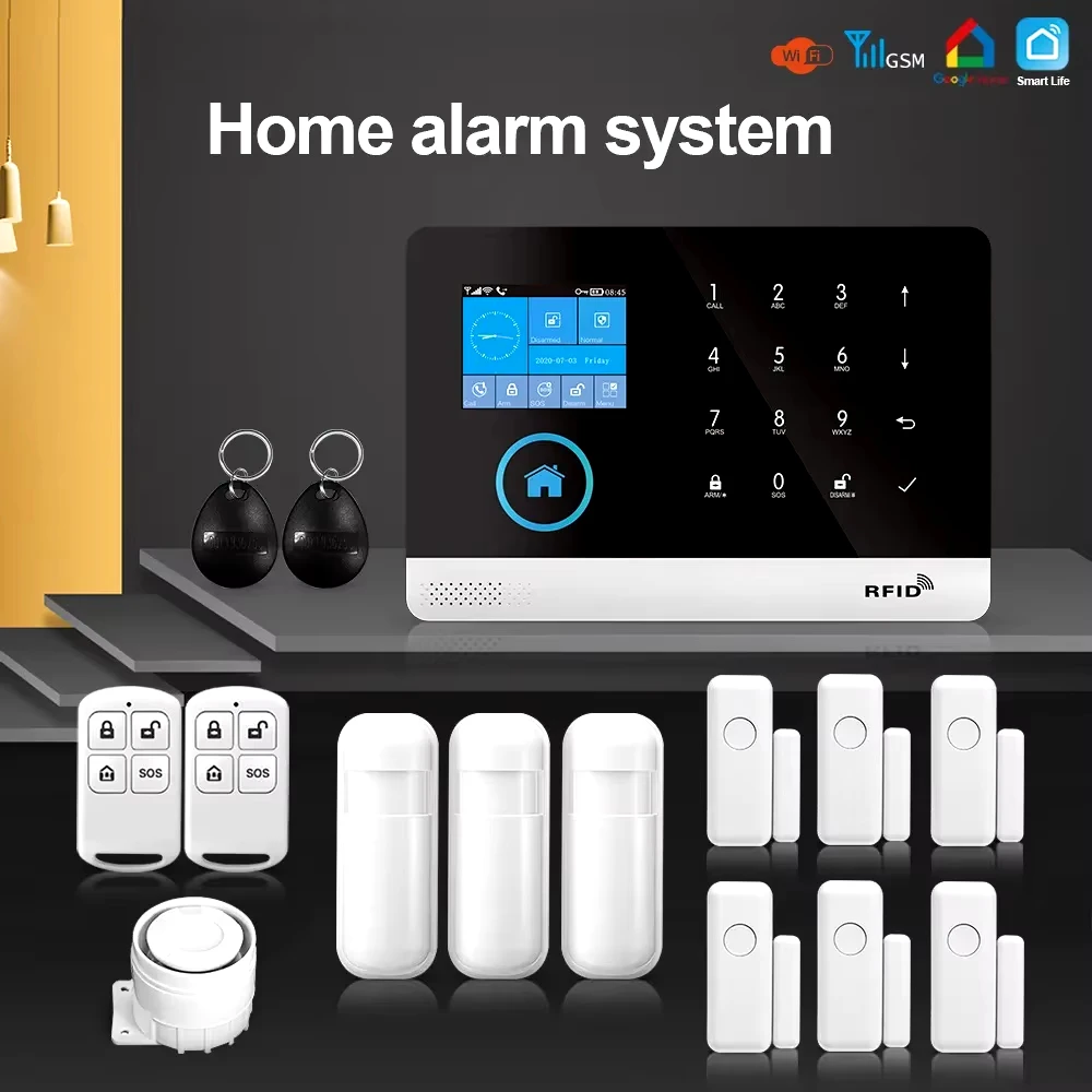 Wifi Wireless Alarm System Tuya Smart Home Child Safety Home Anti-theft System Smart Life App Control Works with ALexa