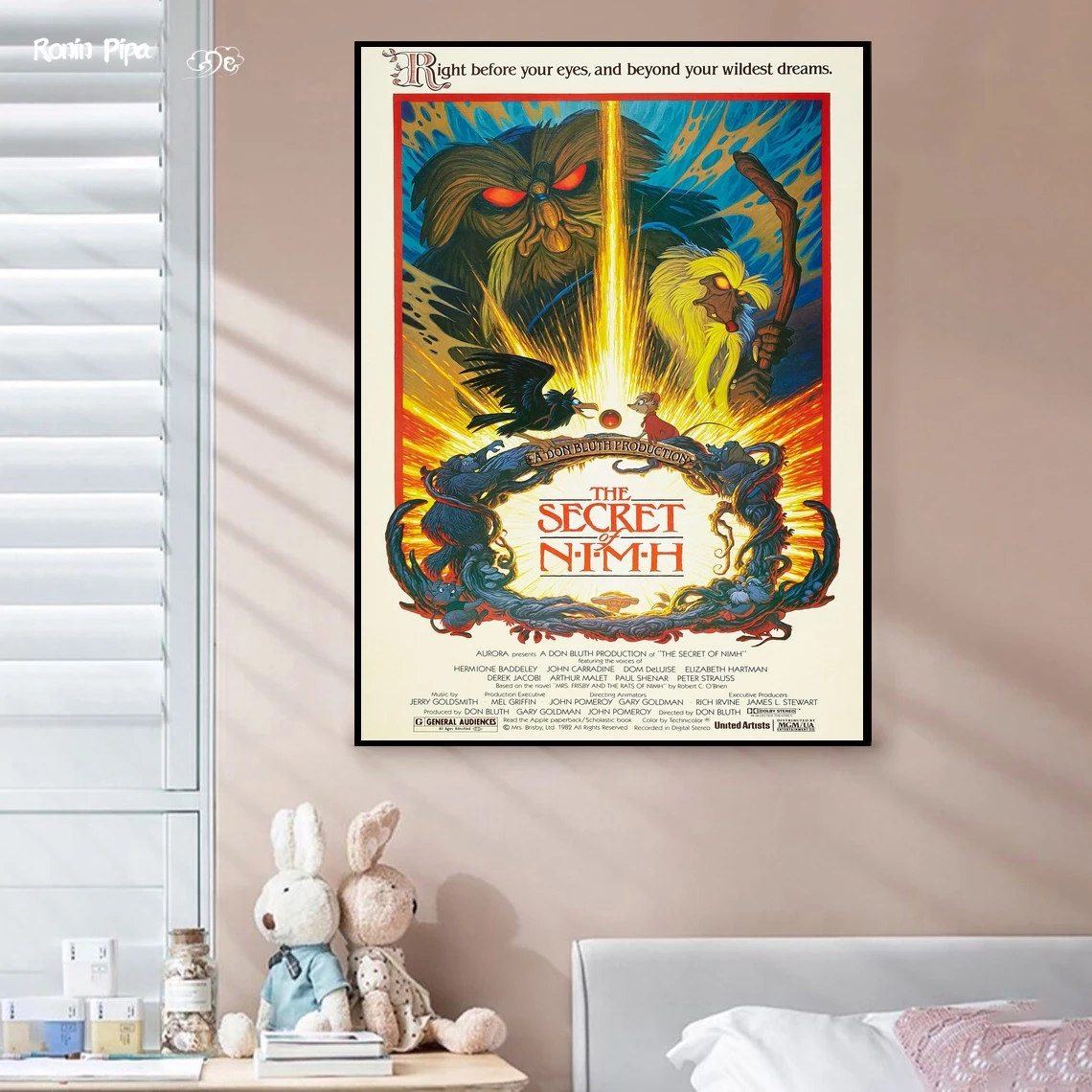 The Secret Of Nimh Movie Poster Art Print Canvas Painting Wall Pictures Living Room Home Decor (No Frame)