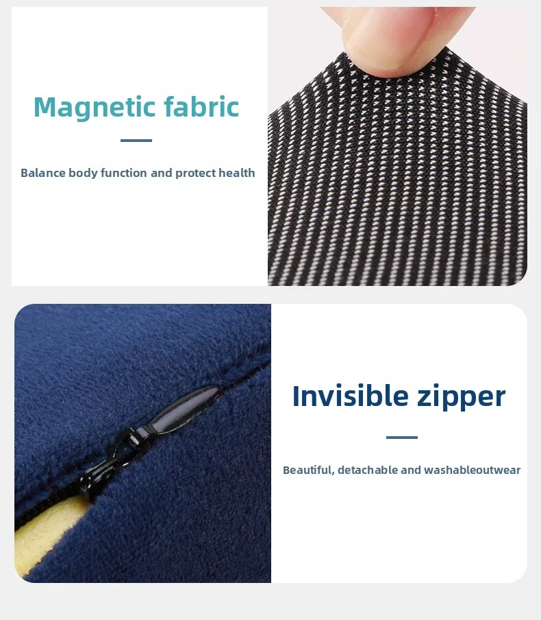 U-förmiges Reise-Nackenkissen aus Memory-Schaum, Nackenstütze, Massage, Flugzeug-Schlafkissen, ergonomische Kopfstütze – Detail 12