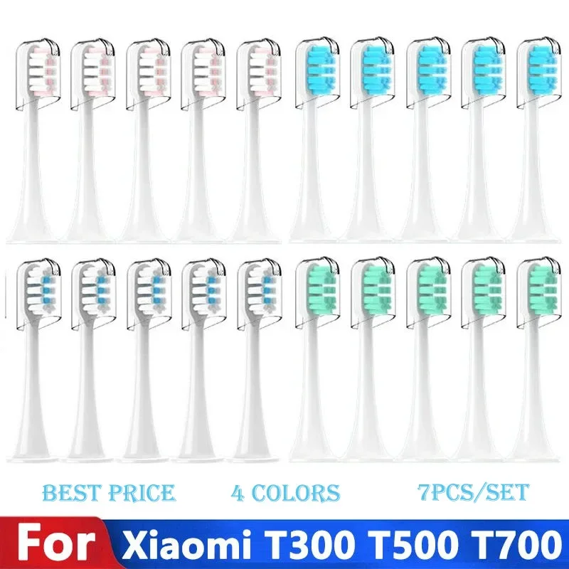 For Xiaomi Mijia T300/T500/T700 Replacement Brush Heads with Caps Sealed Package Soft Heads For Sonic Electric Toothbrushes