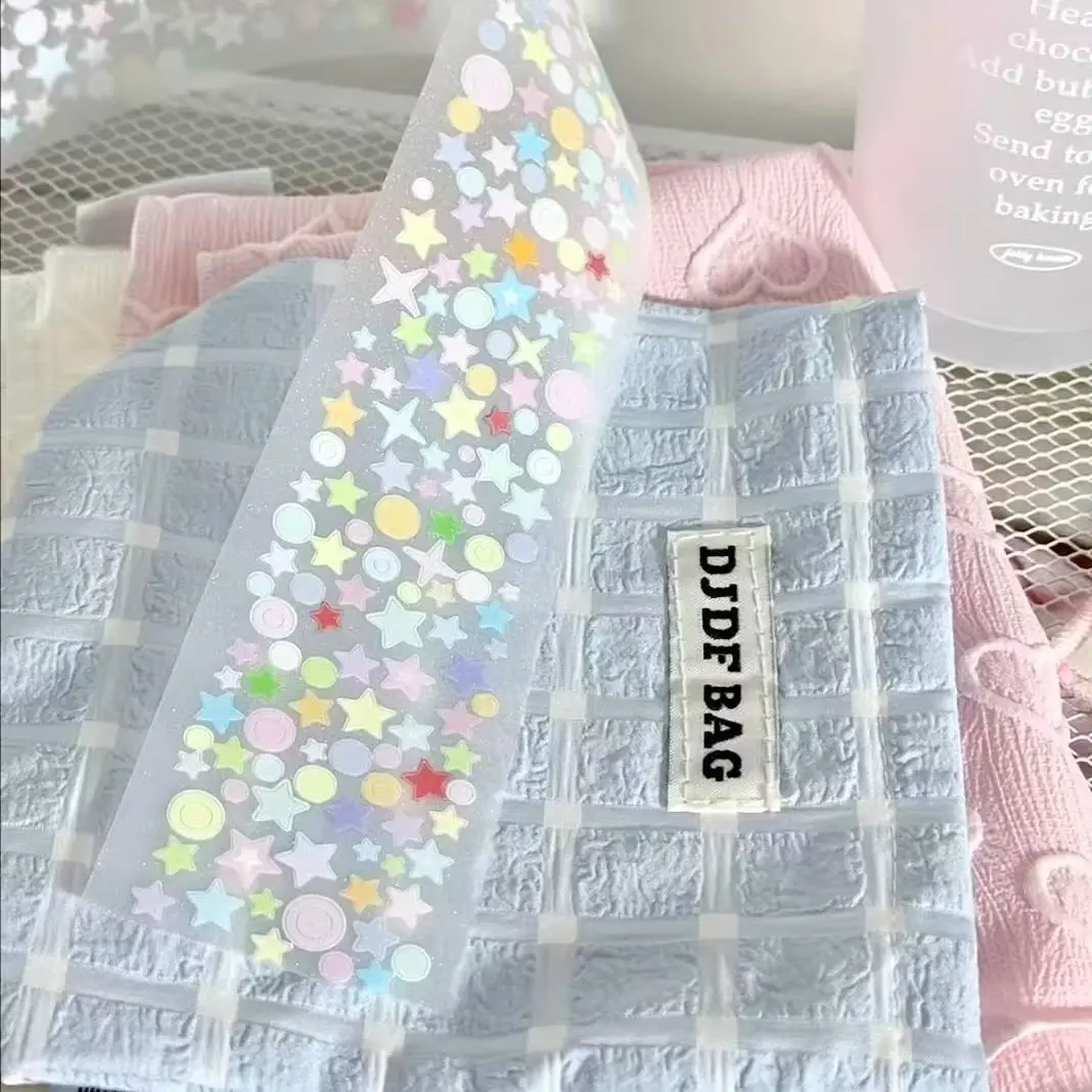 

IntomyVibe Star Candy Die Cut Sticker Roll - цельный рулон декоративных наклеек для ведения журналов, скрапбукинга, планировщика