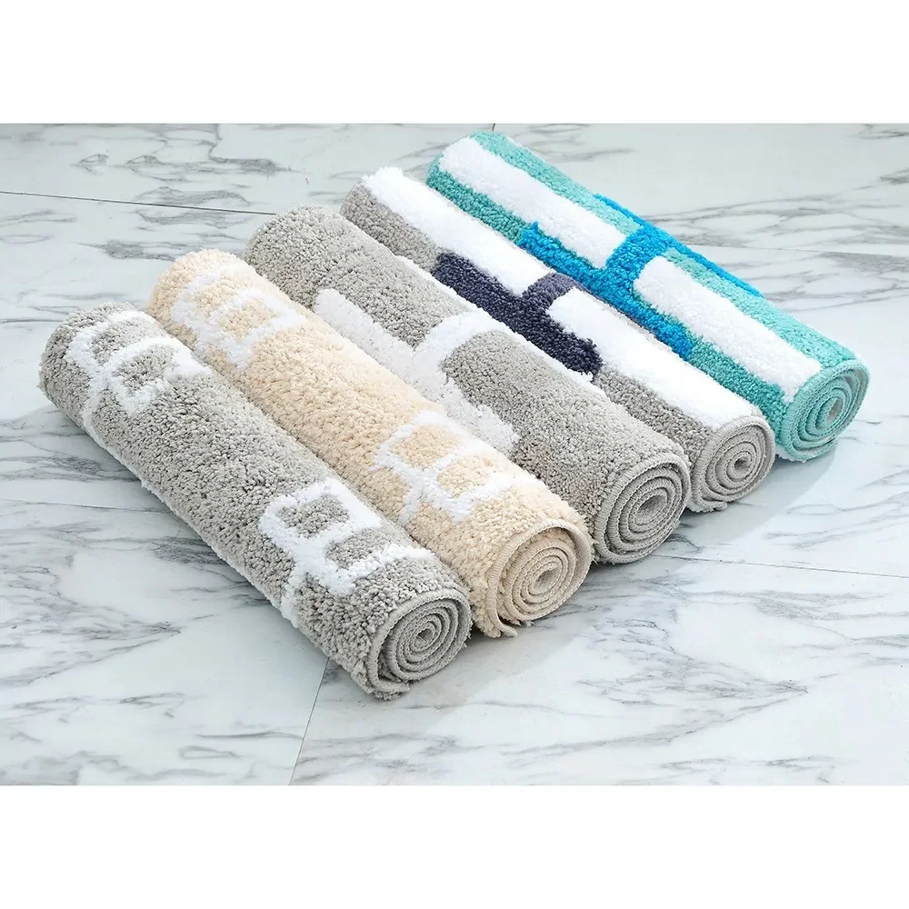 سجادة من الألياف الدقيقة، سجادة أرضية حمام داخلية ناعمة