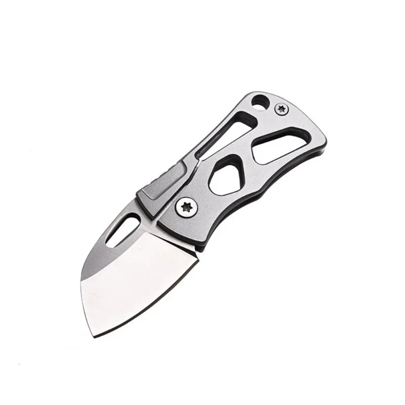 Mini Portable Folding Knife Stainless Steel Blade Outdoor Travel Camping Tool Keychain Accessories