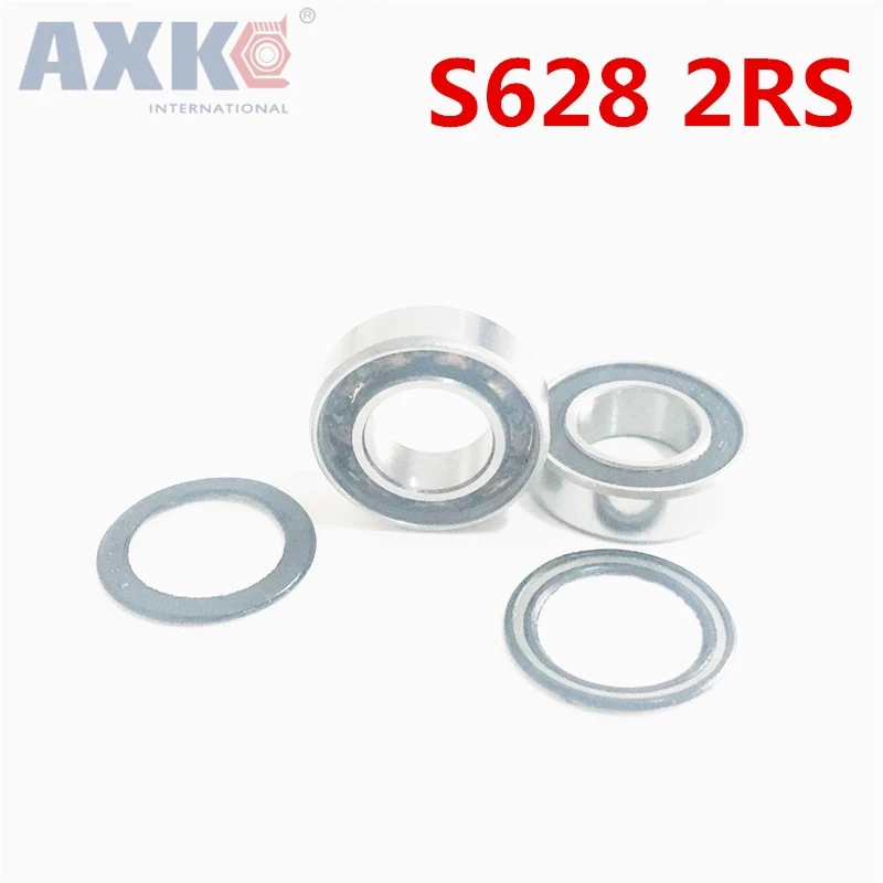 Axk S628-2rs Stainless Steel 440c Hybrid Ceramic Deep Groove Ball Bearing 8x24x8mm 628 S628-2rs Cb Abec-5