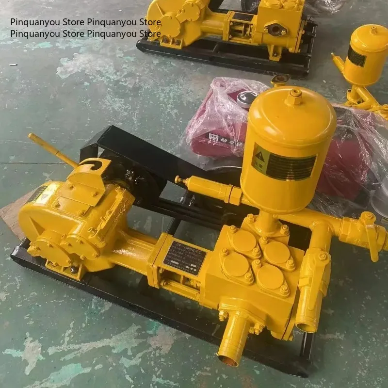 BW160 Twin Cylinder Piston Mud Pump, Electric Motor Driven Reciprocating Mud Pump for Water Well Drilling & Geological Explorati